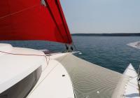 neel 45 trimaran bow sailing